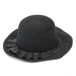 Helen Kaminski Black Woven Sun Hat